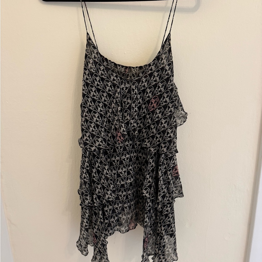 Thomas Wylde Skull Patterned Layered Top